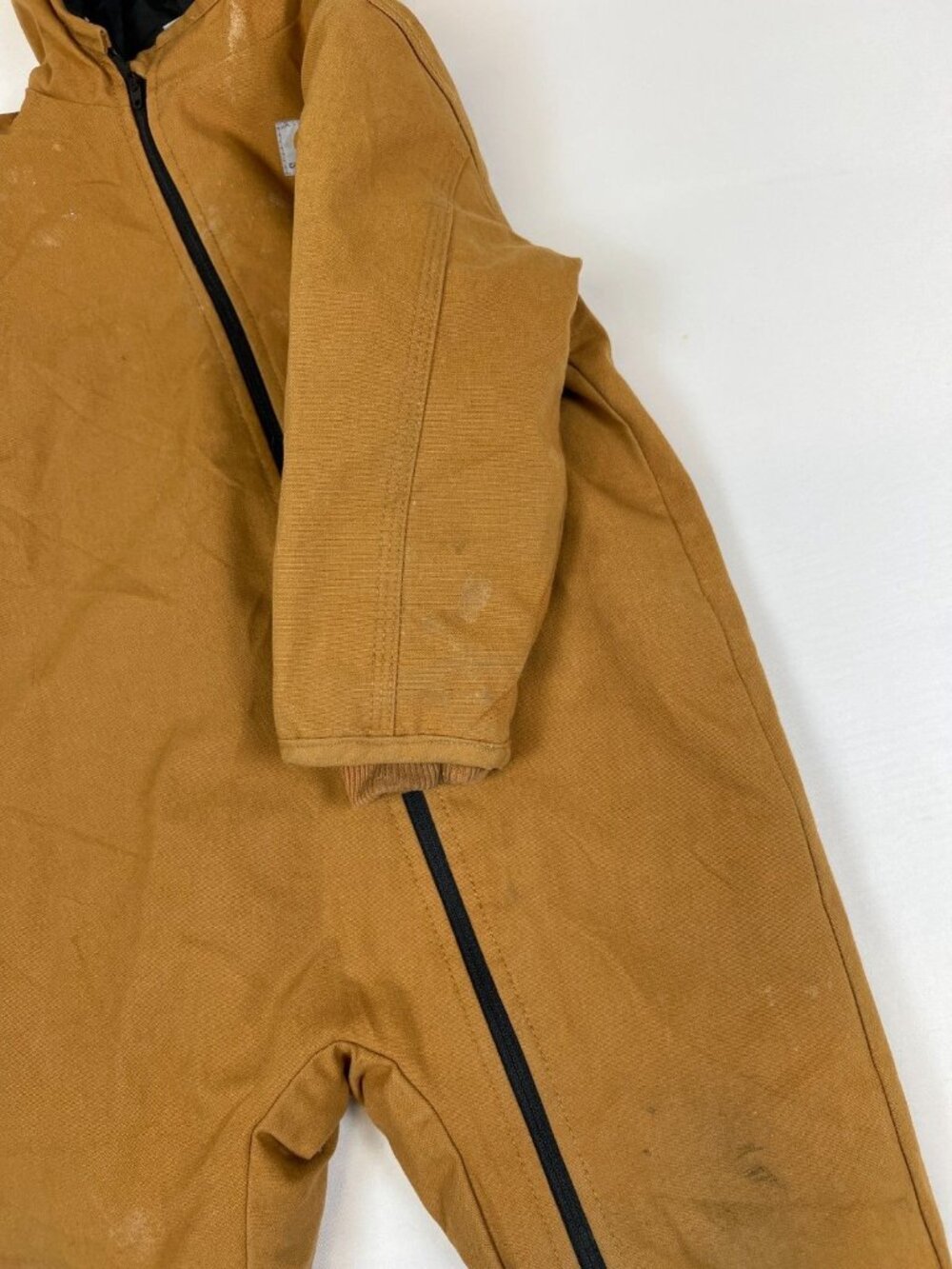 Carhartt 18M Toddler Brown Quick Duck Hooded Insulated Coverall Snowsuit - Picture 8 of 10